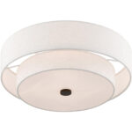 4 Light English Bronze Ceiling Light fixture with Steel base material-Lighting LumensFlush Mount Ceiling Lights