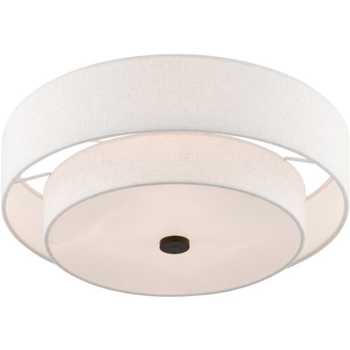 4 Light English Bronze Ceiling Light fixture with Steel base material-Lighting LumensFlush Mount Ceiling Lights