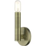 51131-01 1 Light Antique Brass ADA Sconce-Lighting LumensWall Sconces