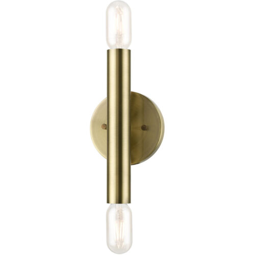 51132-01 2 Light Antique Brass ADA Wall Sconce-Lighting LumensWall Sconces