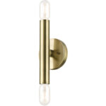 51132-01 2 Light Antique Brass ADA Wall Sconce-Lighting LumensWall Sconces