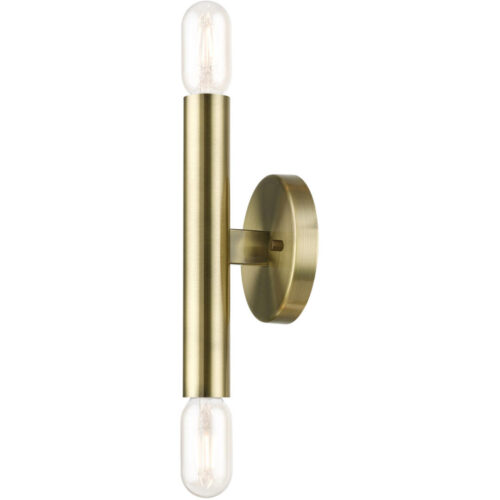 51132-01 2 Light Antique Brass ADA Wall Sconce-Lighting LumensWall Sconces