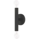 5.125 inch 2 Light Black ADA Wall Sconce with Steel base material-Lighting LumensWall Sconces