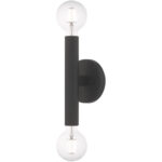 5.125 inch 2 Light Black ADA Wall Sconce with Steel base material-Lighting LumensWall Sconces