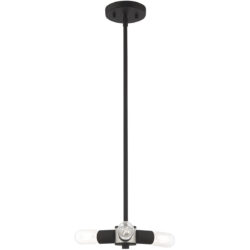 3 Light Black Mini Chandelier with Steel base material-Lighting LumensChandeliers