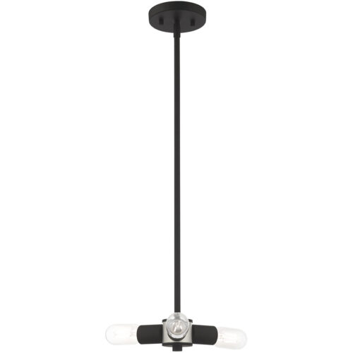 3 Light Black Mini Chandelier with Steel base material-Lighting LumensChandeliers