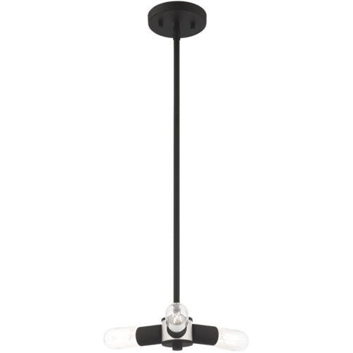 3 Light Black Mini Chandelier with Steel base material-Lighting LumensChandeliers