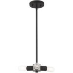 3 Light Black Mini Chandelier with Steel base material-Lighting LumensChandeliers