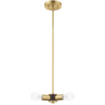 3 Light Satin Brass Mini Chandelier with Steel base material-Lighting LumensChandeliers