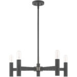 5 Light Scandinavian Gray Chandelier with Steel base material-Lighting LumensChandeliers