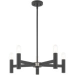 5 Light Scandinavian Gray Chandelier with Steel base material-Lighting LumensChandeliers