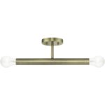 51139-01 2 Light Antique Brass Semi-Flush-Lighting LumensSemi Flush