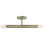 51139-01 2 Light Antique Brass Semi-Flush-Lighting LumensSemi Flush