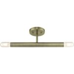 51139-01 2 Light Antique Brass Semi-Flush-Lighting LumensSemi Flush