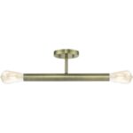 51139-01 2 Light Antique Brass Semi-Flush-Lighting LumensSemi Flush