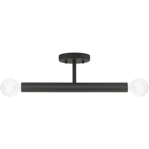 51139-04 2 Light Black Semi-Flush-Lighting LumensSemi Flush