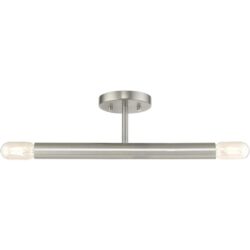 51139-91 2 Light Brushed Nickel Semi-Flush-Lighting LumensSemi Flush