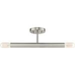 51139-91 2 Light Brushed Nickel Semi-Flush-Lighting LumensSemi Flush