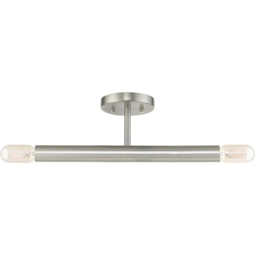 51139-91 2 Light Brushed Nickel Semi-Flush-Lighting LumensSemi Flush