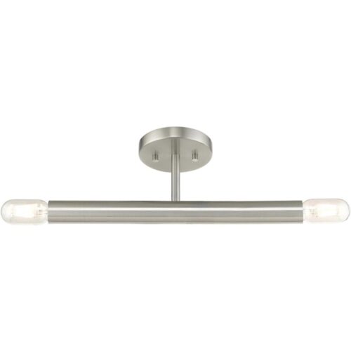 51139-91 2 Light Brushed Nickel Semi-Flush-Lighting LumensSemi Flush