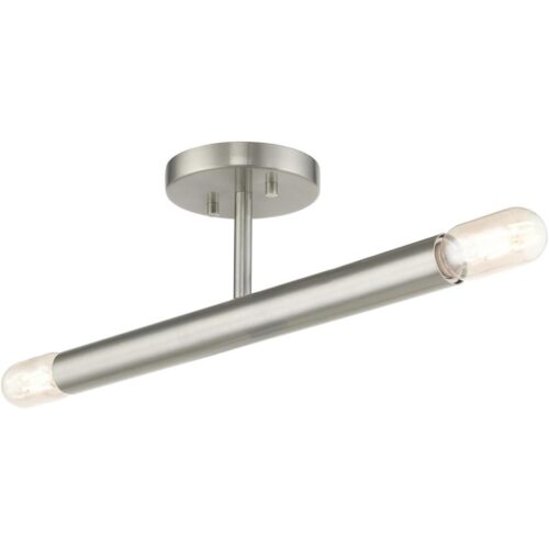 51139-91 2 Light Brushed Nickel Semi-Flush-Lighting LumensSemi Flush