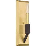 4.5 inch 1 Light Satin Brass & Bronze ADA Wall Sconce with Steel base material-Lighting LumensWall Sconces