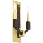 51162-12 2 Light Satin Brass  ADA Double Sconce-Lighting LumensWall Sconces