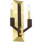 51162-12 2 Light Satin Brass  ADA Double Sconce-Lighting LumensWall Sconces