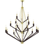 51169-12 18 Light Satin Brass  Foyer Chandelier-Lighting LumensChandeliers