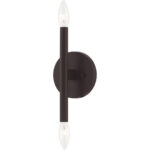 5.125 inch 2 Light Bronze ADA Wall Sconce with Steel base material-Lighting LumensWall Sconces