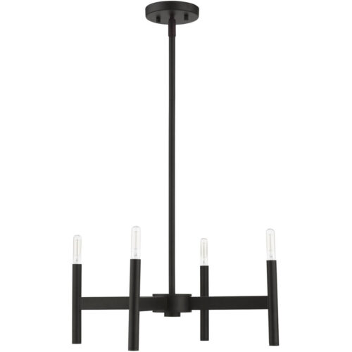 51174-04 Black 4-Light Chandelier-Lighting LumensChandeliers