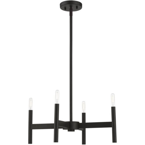 51174-04 Black 4-Light Chandelier-Lighting LumensChandeliers