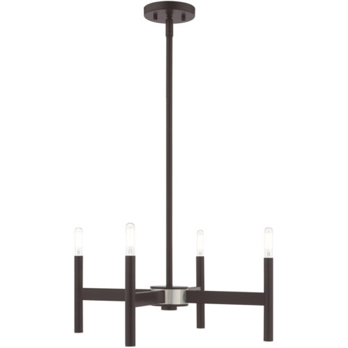 4 Light Bronze Mini Chandelier with Steel base material-Lighting LumensChandeliers