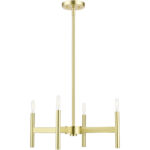 51174-12 4-Light Satin Brass Chandelier-Lighting LumensChandeliers