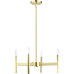 51174-12 4-Light Satin Brass Chandelier-Lighting LumensChandeliers