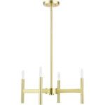 51174-12 4-Light Satin Brass Chandelier-Lighting LumensChandeliers