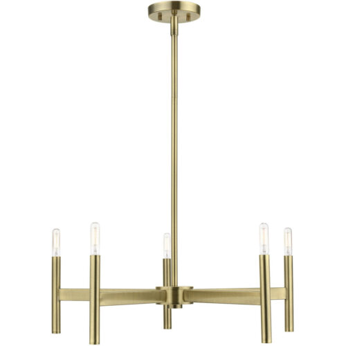 51175-01 5-Light Antique Brass Chandelier-Lighting LumensChandeliers