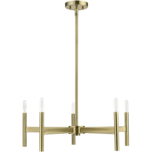 51175-01 5-Light Antique Brass Chandelier-Lighting LumensChandeliers