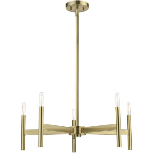 51175-01 5-Light Antique Brass Chandelier-Lighting LumensChandeliers