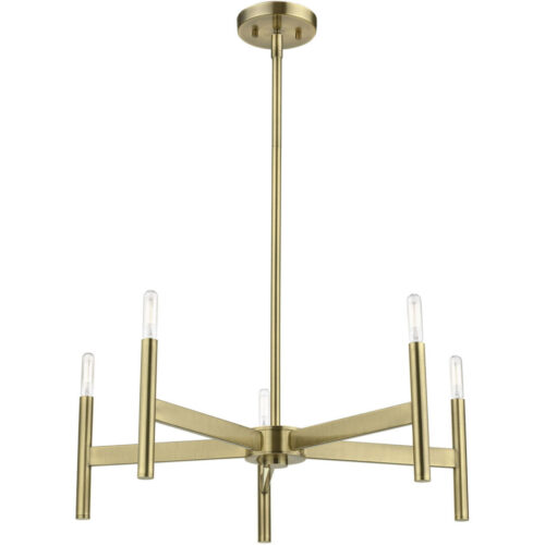 51175-01 5-Light Antique Brass Chandelier-Lighting LumensChandeliers