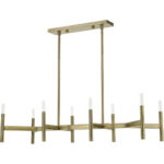 51178-01 8-Light Antique Brass Linear Chandelier-Lighting LumensChandeliers