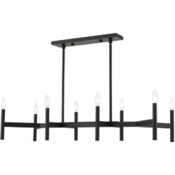 51178-04 8-Light Black Linear Chandelier-Lighting LumensChandeliers