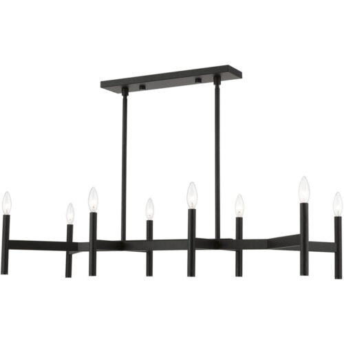 51178-04 8-Light Black Linear Chandelier-Lighting LumensChandeliers