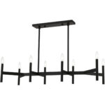 51178-04 8-Light Black Linear Chandelier-Lighting LumensChandeliers