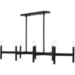 51178-04 8-Light Black Linear Chandelier-Lighting LumensChandeliers