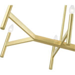 51178-12 8-Light Satin Brass Linear Chandelier-Lighting LumensChandeliers