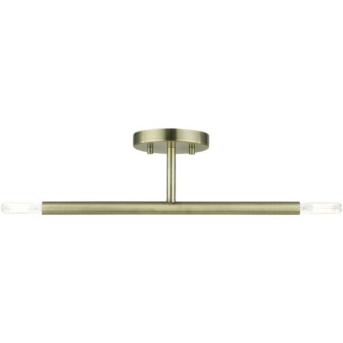 51179-01 2 Light Antique Brass Semi-Flush-Lighting LumensSemi Flush