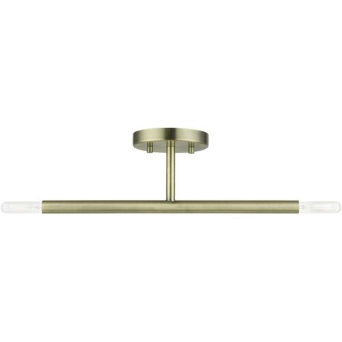 51179-01 2 Light Antique Brass Semi-Flush-Lighting LumensSemi Flush