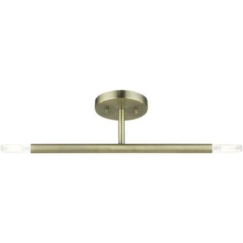 51179-01 2 Light Antique Brass Semi-Flush-Lighting LumensSemi Flush