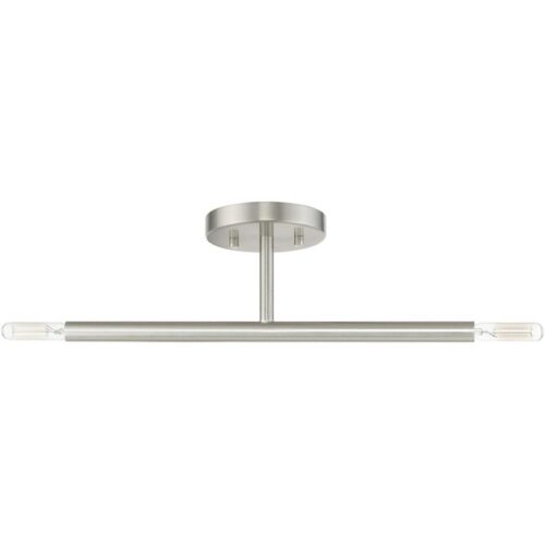 51179-91 2 Light Brushed Nickel Semi-Flush-Lighting LumensSemi Flush